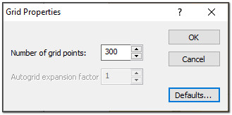 Grid Properties dialog